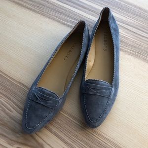 Talbots Gray Francesca Suede Pointed Toe Flats